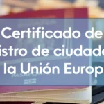 Certificado de registro de ciudadano de la Unión Europea