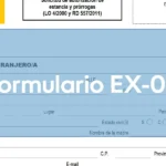 Formulario EX-00 de extranjería
